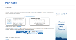 Desktop Screenshot of ip2phrase.com