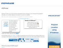Tablet Screenshot of ip2phrase.com